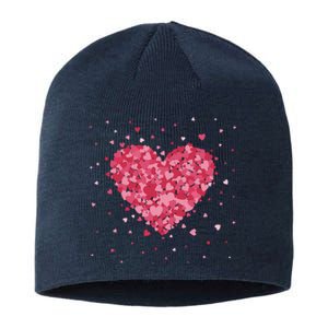 Scattered Heart Cute Valentines Day Gift Sustainable Beanie