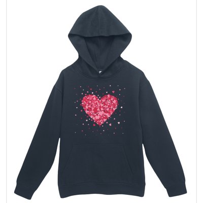 Scattered Heart Cute Valentines Day Gift Urban Pullover Hoodie