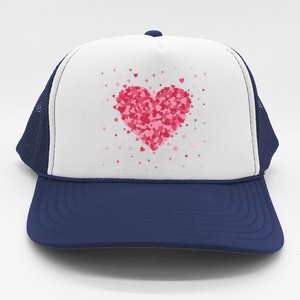 Scattered Heart Cute Valentines Day Gift Trucker Hat