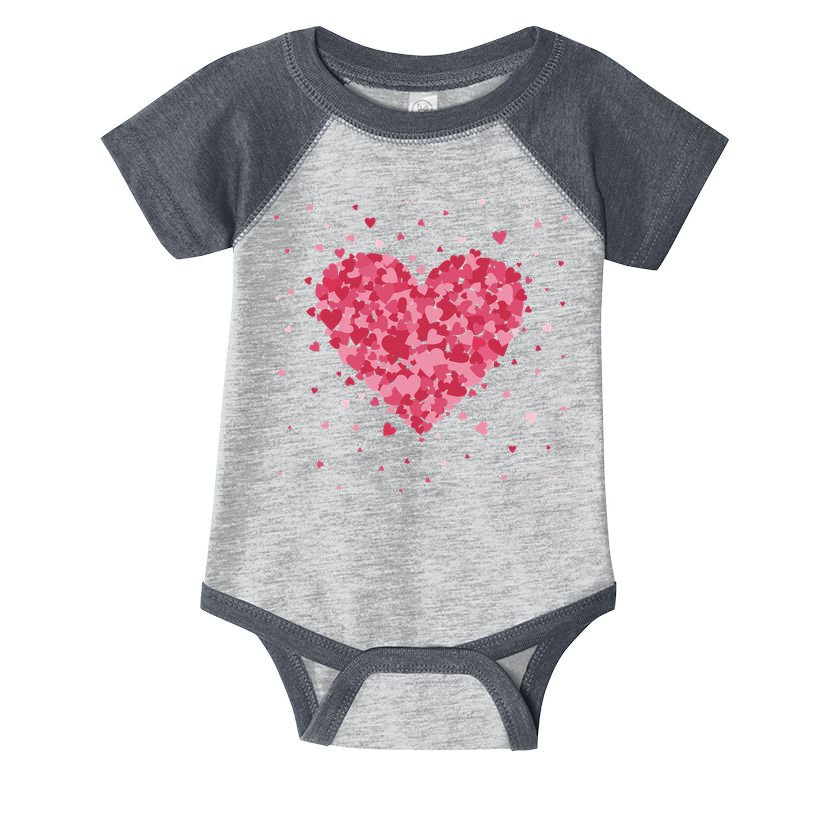 Scattered Heart Cute Valentines Day Gift Infant Baby Jersey Bodysuit