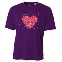 Scattered Heart Cute Valentines Day Gift Cooling Performance Crew T-Shirt