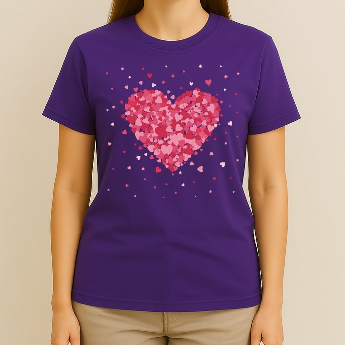 Scattered Heart Cute Valentines Day Gift T-Shirt