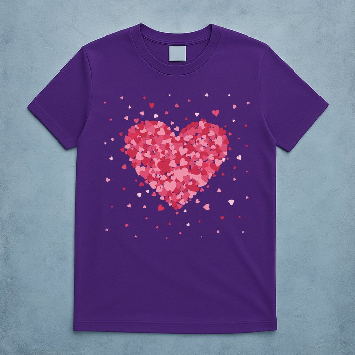 Scattered Heart Cute Valentines Day Gift T-Shirt