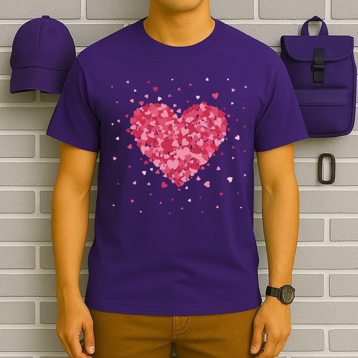 Scattered Heart Cute Valentines Day Gift T-Shirt