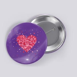 Scattered Heart Cute Valentines Day Gift Button