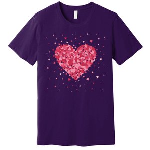 Scattered Heart Cute Valentines Day Gift Premium T-Shirt