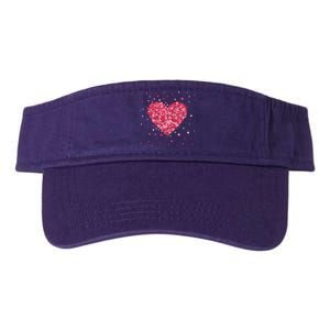 Scattered Heart Cute Valentines Day Gift Valucap Bio-Washed Visor