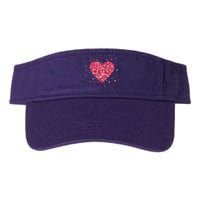 Scattered Heart Cute Valentines Day Gift Valucap Bio-Washed Visor