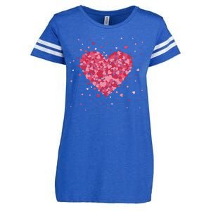 Scattered Heart Cute Valentines Day Gift Enza Ladies Jersey Football T-Shirt