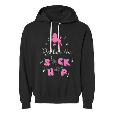 Sock Hop Costume Girl Women Pink Poodle Garment-Dyed Fleece Hoodie