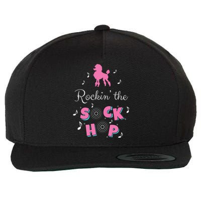 Sock Hop Costume Girl Women Pink Poodle Wool Snapback Cap