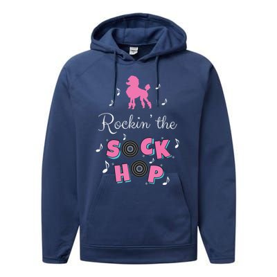 Sock Hop Costume Girl Women Pink Poodle Performance Fleece Hoodie