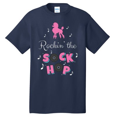 Sock Hop Costume Girl Women Pink Poodle Tall T-Shirt