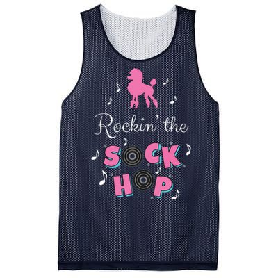 Sock Hop Costume Girl Women Pink Poodle Mesh Reversible Basketball Jersey Tank