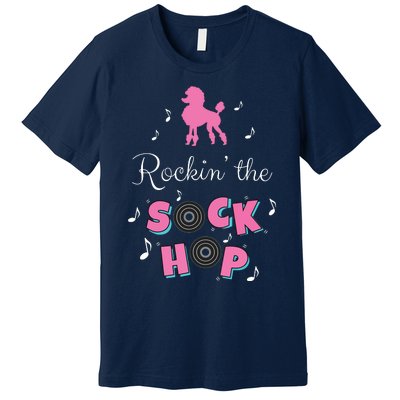 Sock Hop Costume Girl Women Pink Poodle Premium T-Shirt