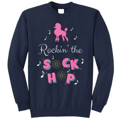 Sock Hop Costume Girl Women Pink Poodle Tall Sweatshirt