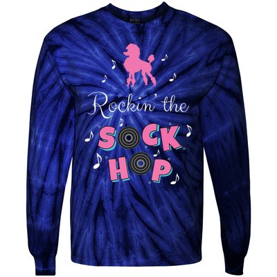 Sock Hop Costume Girl Women Pink Poodle Tie-Dye Long Sleeve Shirt