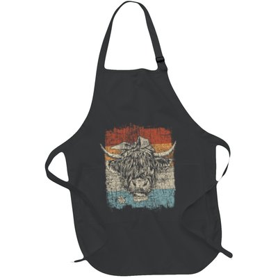 Scottish Highland Cow Cattle Hairy Cow Flowers Woman Apron