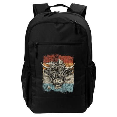 Scottish Highland Cow Cattle Hairy Cow Flowers Woman Backpack