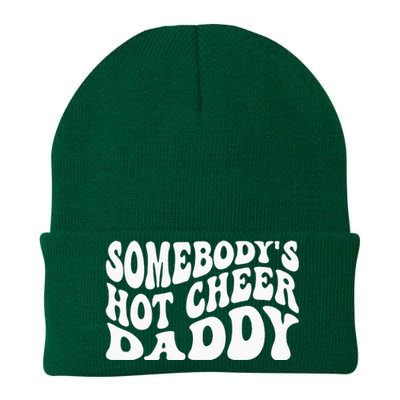 Somebodys hot cheer dad fathers day cheerleading competition Knit Cap Winter Beanie