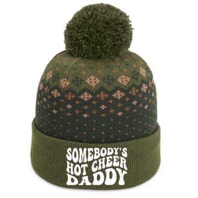 Somebodys hot cheer dad fathers day cheerleading competition The Baniff Cuffed Pom Beanie