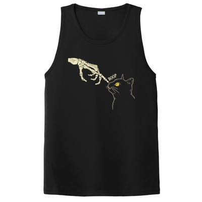 Skeleton Hand Cat Boop Black Cat Funny Feline Gift PosiCharge Competitor Tank