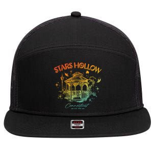 Stars Hollow Connecticut Est 1779 7 Panel Mesh Trucker Snapback Hat