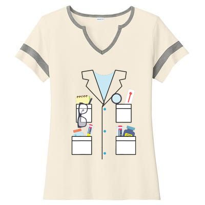 Scientist Halloween Costume Cute Chemist Science Ladies Halftime Notch Neck Tee