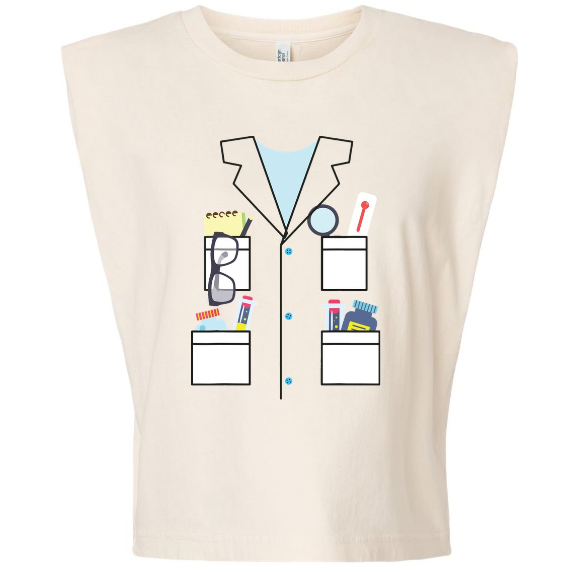 Scientist Halloween Costume Cute Chemist Science Garment-Dyed Women's Muscle Tee