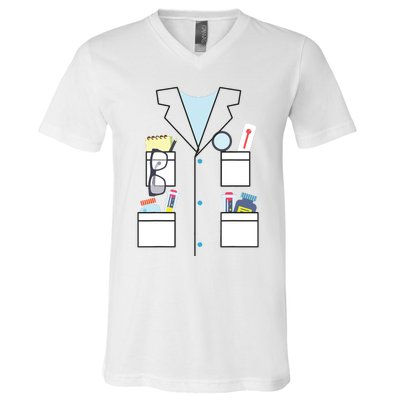 Scientist Halloween Costume Cute Chemist Science V-Neck T-Shirt