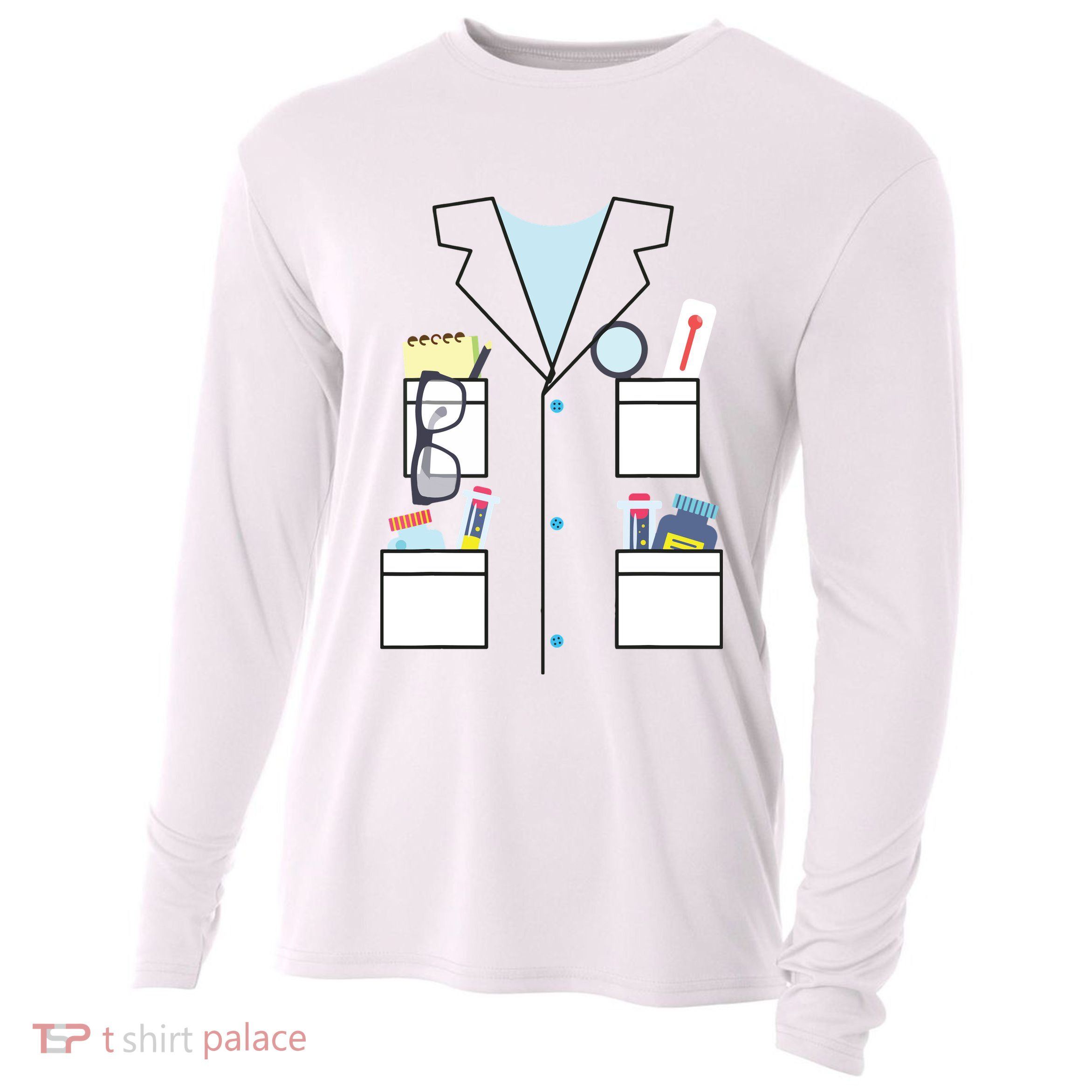 Scientist Halloween Costume Cute Chemist Science Cooling Performance Long Sleeve Crew