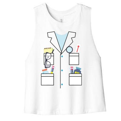 Scientist Halloween Costume Cute Chemist Science Women's Racerback Cropped Tank