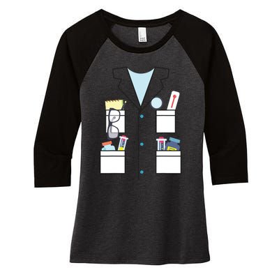 Scientist Halloween Costume Cute Chemist Science Women's Tri-Blend 3/4-Sleeve Raglan Shirt