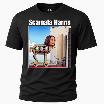 Scamala Harris Communism Trojan Horse Funny Trump 2024 Cooling Performance Crew T-Shirt