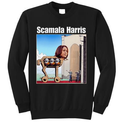 Scamala Harris Communism Trojan Horse Funny Trump 2024 Sweatshirt