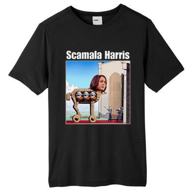 Scamala Harris Communism Trojan Horse Funny Trump 2024 Tall Fusion ChromaSoft Performance T-Shirt