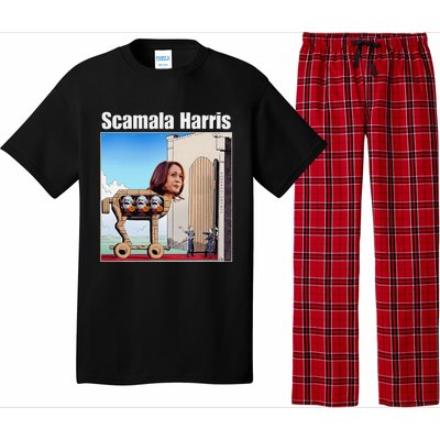 Scamala Harris Communism Trojan Horse Funny Trump 2024 Pajama Set