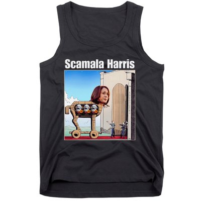 Scamala Harris Communism Trojan Horse Funny Trump 2024 Tank Top