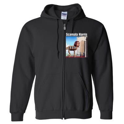 Scamala Harris Communism Trojan Horse Funny Trump 2024 Full Zip Hoodie