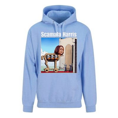 Scamala Harris Communism Trojan Horse Funny Trump 2024 Unisex Surf Hoodie