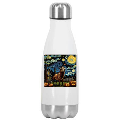 Spooky Halloween Camel Starry Night Stainless Steel Insulated Water Bottle