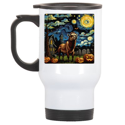 Spooky Halloween Camel Starry Night Stainless Steel Travel Mug