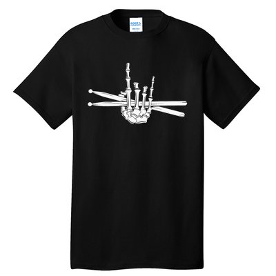 Skeleton Hand Drumsticks  Cool Drummer Gift  Drum Sticks Tall T-Shirt