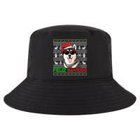 Siberian Husky Dog Feliz Navidog Funny Christmas Gift Cool Comfort Performance Bucket Hat