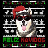Siberian Husky Dog Feliz Navidog Funny Christmas Gift Cooling Performance Crew T-Shirt
