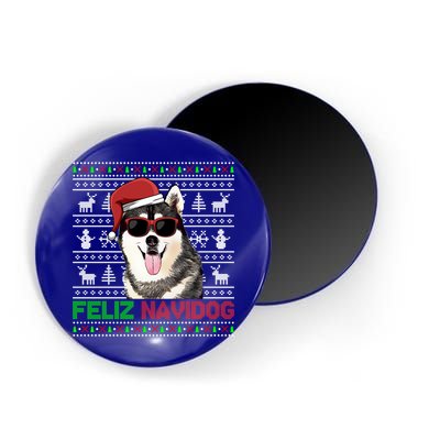 Siberian Husky Dog Feliz Navidog Funny Christmas Gift Magnet