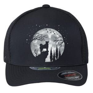 Siberian Husky Dog Full Moon At Night Funny Gift Dogs Sibarian Husky Great Gift Flexfit Unipanel Trucker Cap