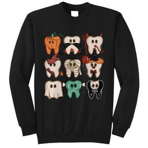 Spooky Halloween Dentist Funny Teeth Crewneck Halloween Sweatshirt