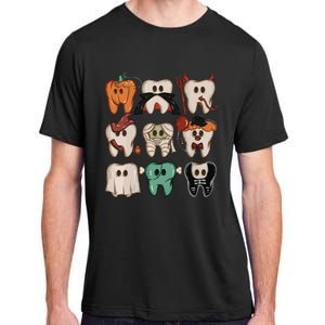 Spooky Halloween Dentist Funny Teeth Crewneck Halloween Adult ChromaSoft Performance T-Shirt