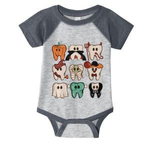 Spooky Halloween Dentist Funny Teeth Crewneck Halloween Infant Baby Jersey Bodysuit